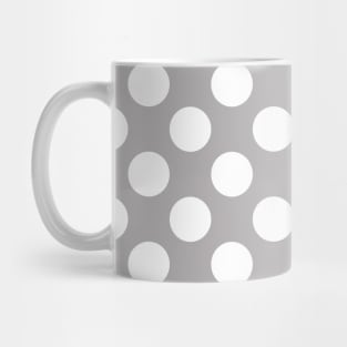 Gray Polka Dots, Polka Dot Pattern, Dots, Dotted Mug